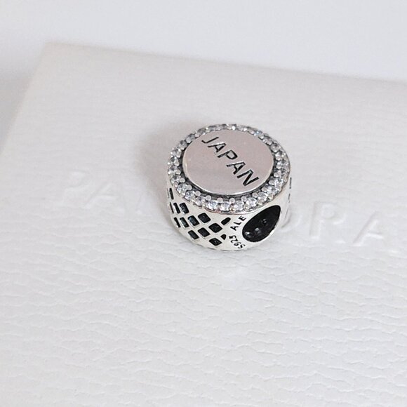 Pandora Japan Flag Bead Charm Bracelet Pendant S925 Silver with box - Picture 4 of 8